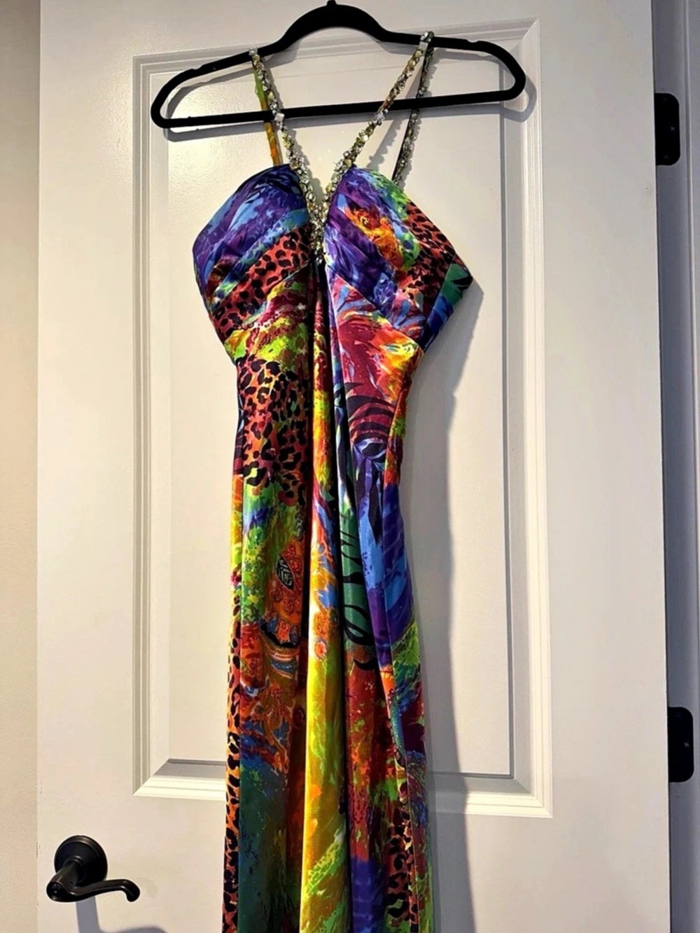 Y2K blush prom Multicolor Maxi Dress Size 12 fits like 8/10